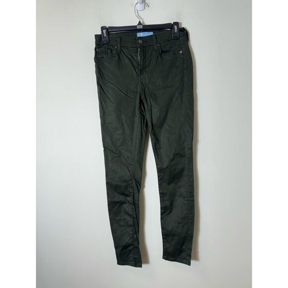 7 for All Mankind Dark Green B(Air) Denim Pants Sz 25 - Picture 1 of 4